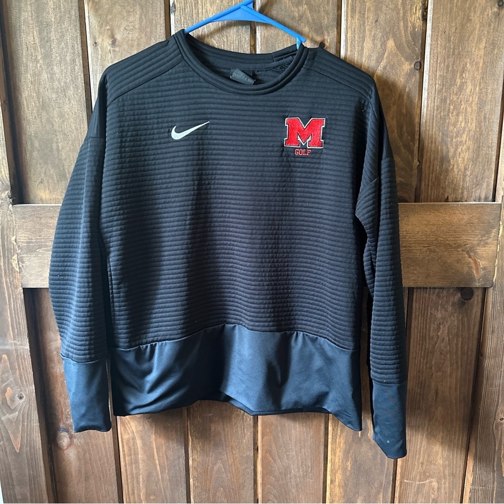 Nike Women's Golf Pullover Sweatshirt XS Textured Black